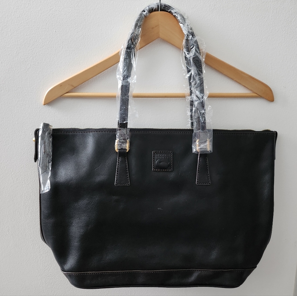 Dooney Black Leather Tote Bag